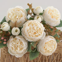 1 Pieza De Flores Artificiales Peonia De Seda Para Decoración Casa Boda Fiesta Faux Bouquet Arreglo De Plástico - details 9