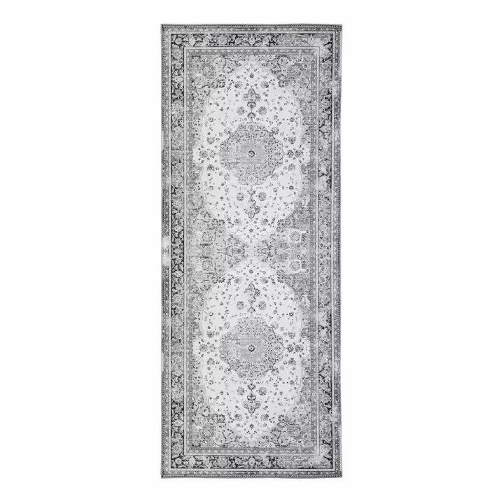 Alfombra Rectangular Habana, Poliestireno Chenilla, Gris, 200x80x1 cm - 1