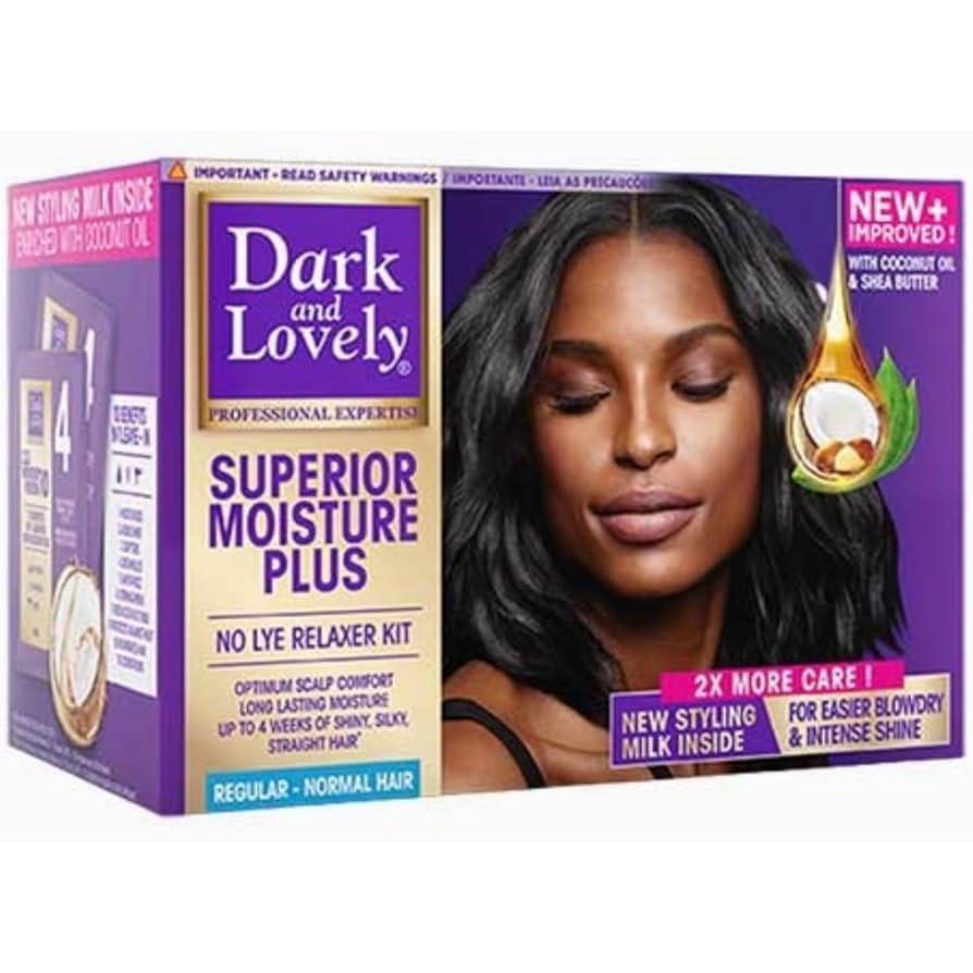 DARK & LOVELY NO LYE RELAXER KIT SUPERIOR MOISTURE PLUS- REGULAR