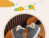 Zapatillas De Algodón Para Niños Zapatos De Bebé Grueso Y Cálidos Para El Invierno En Casa Anti-derrapantes Unisex - details 1