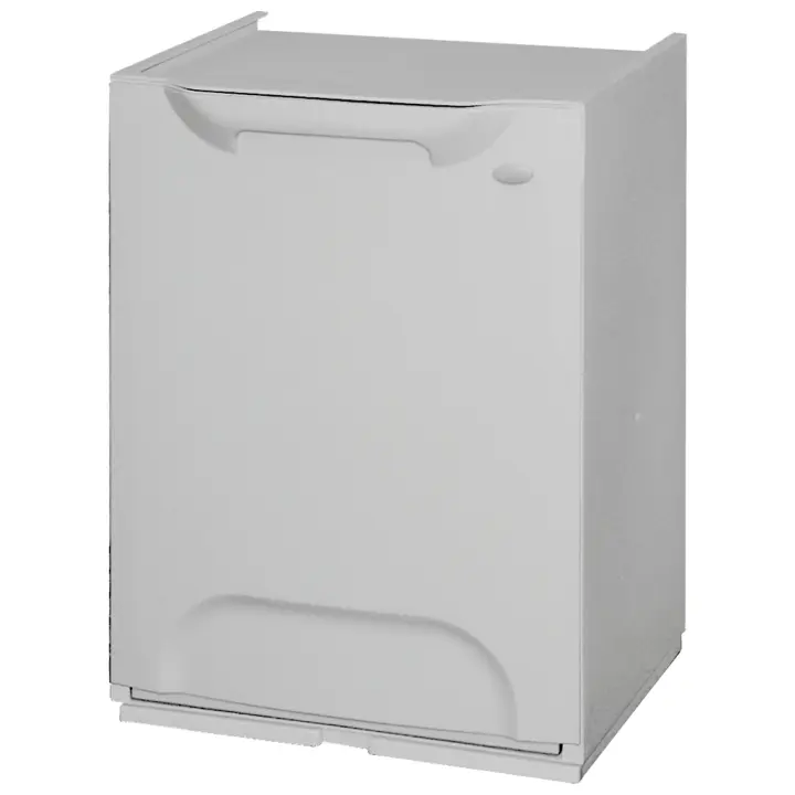 Papelera reciclaje en polipropileno color gris, con depósito 20 L en el interior - 1