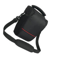 Bolsa Suave Para Cámara DSLR De Nylon Ajustable Para Canon Nikon Sony Impermeable Con Correa De Hombro Y Cierre De Cremallera - details 3