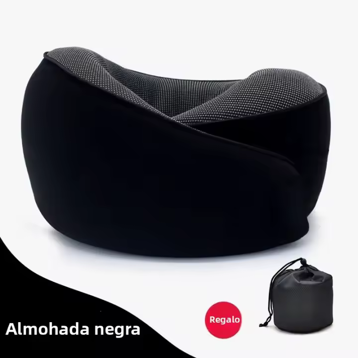 Almohada De Viaje En Forma De Caracol De Espuma De Memoria Soporte Para Cuello Ajustable Portátil Suave Para Descanso Del Mediodía Y Sueño - 1