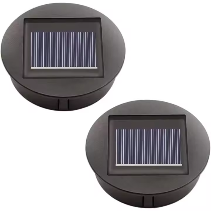 PORCHEDDU Paquete de 2 Luces Solares de Repuesto con cubierta de Repuesto de Panel Solar LED, iluminación exterior para decoración de Jardín - 1