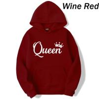 Sudadera De Capucha Largo Manga Para Mujer Estampado Rey Y Reina Casual Streetwear Para Pareja Otoño E Invierno - details 21