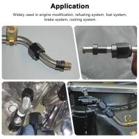 Adaptador De Tubo Recto AN4 AN6 AN8 AN10 AN12 Aluminio Anodizado Negro Universal Para Suministro De Combustible Y Tratamiento - details 8