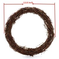 Corona De Rattan Natural Redonda DIY Con Ramas Y Ramas Para Decoración De Fiesta De Cumpleaños Boda Y Navidad Personalizable En Tamaños Variados - details 1