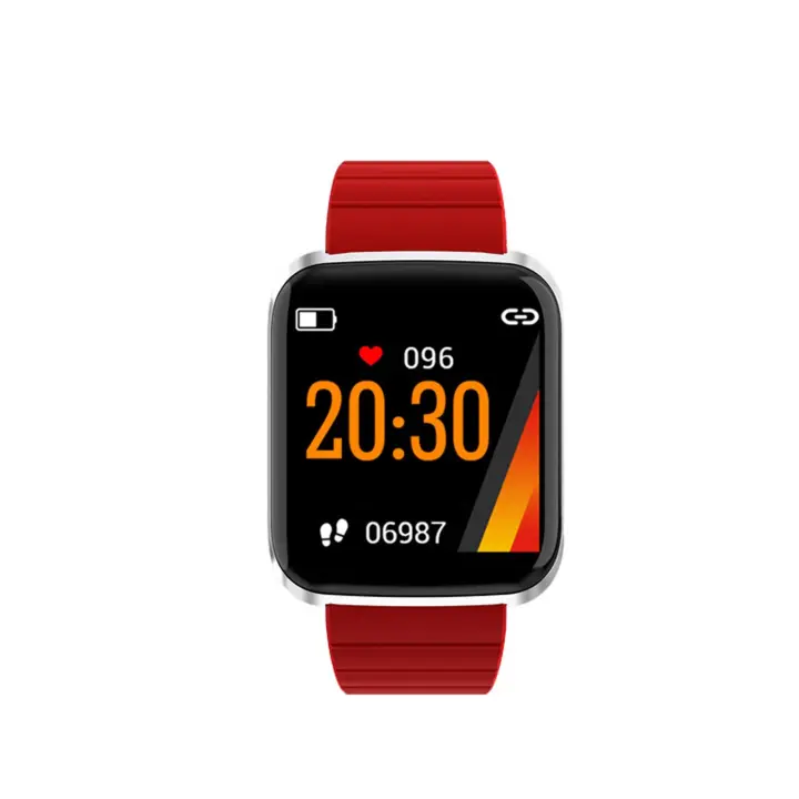 Reloj inteligente 116Pro, pulsera con detección de frecuencia cardíaca, pantalla táctil, monitorización del ritmo cardíaco y oxígeno en sangre, reloj deportivo con monitorización del sueño, color rojo - 1