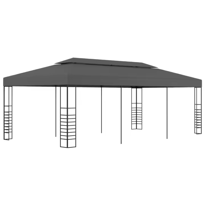vidaXL Marquesina Cenador de Jardín Pabellón Parasol Patio Exterior Color Antracita,  Blanco, y mas - 1