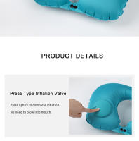 Almohada De Cuello Inflable Para Camping Y Viajes U-Cuadrado Portátil Y Plegable Para Coche Y Avión Almohada De Cuello Con Anillo Inflable - details 7