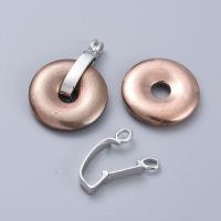 5pc Anillos De Latón Para Colgantes De Discos Pi Joyería Holes: 3.5x5mm Sin Niño Plata 30x9mm Ideal Para Creación De Joyas - details 3