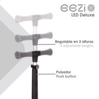 Patinete 3 ruedas negro c/luces y manillar plegable EEZI - details 5