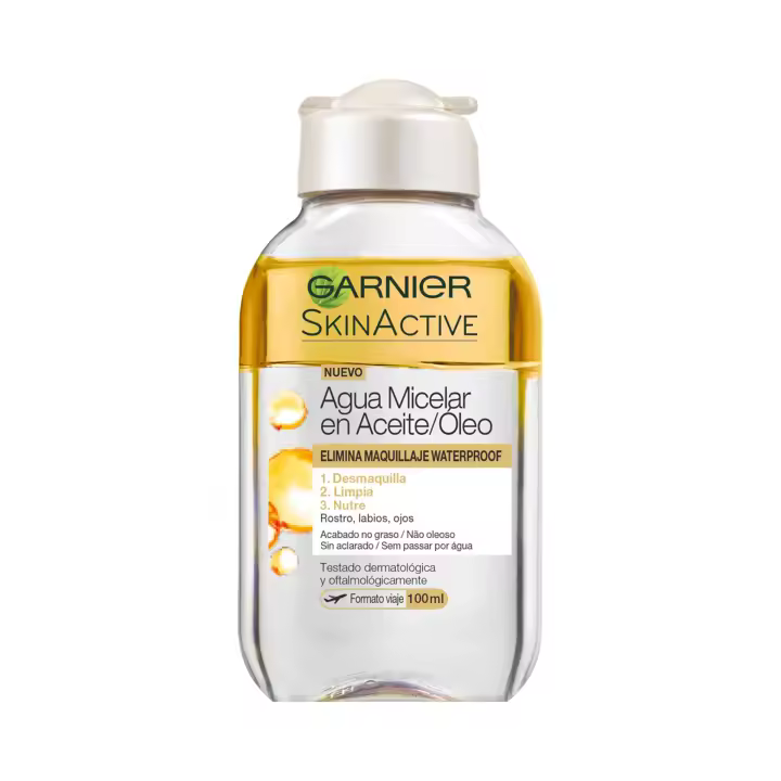 GARNIER Skin Active Agua micelar aceite - Tamaño viaje 100ML - 1