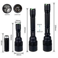 Linterna De Caza Profesional XRE Potente 500 Yardas Con Luz Blanca Roja Y Verde C11 Zoom Para Jabalíes Y Roedores Varmints Antorchas Portátiles Impermeables Con Fuente De Luz LED De Aleación De Aluminio - details 9