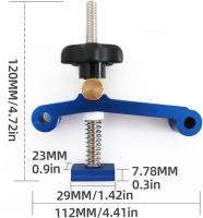 Abrazaderas de ranura en T, juego de tuercas para Rieles azules, de aleación de abrazadera para Rieles Aluminio, artículos para el trabajo La Madera, para trabajarse La Madera con Rieles (2) - details 3
