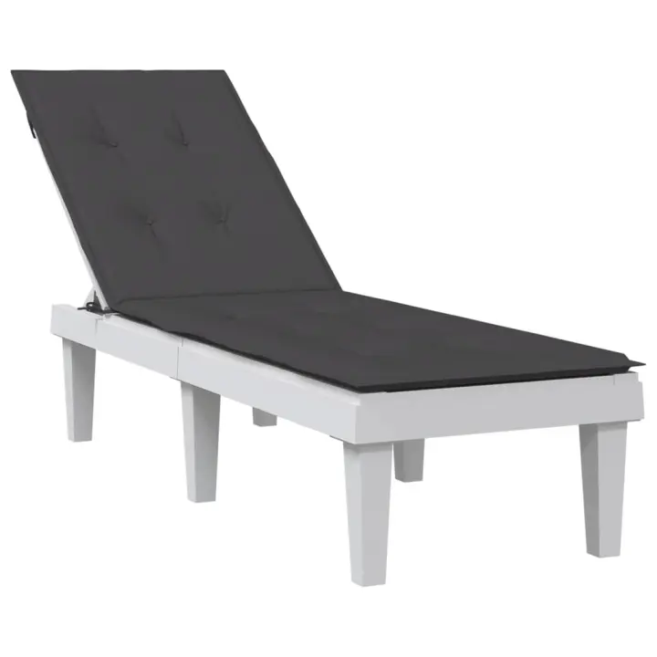 vidaXL Cojín para tumbona tela gris antracita melange (75+105)x50x3 cm - 1
