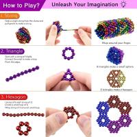 Bolas magnéticas - Azul Cielo mate Juego de (3mm) 1000 Bolas mágicas coloridas Juego de escritorio Divertida para aliviar el estreno para adultos -esferas magnéticas- Mashable Smashable Buildable, juguetes para niños, regalo de Navidad - details 3