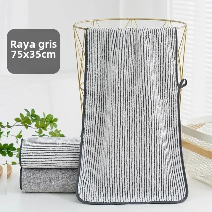 Toalla De Baño De Algodón Absorbente Y Gruesa Toalla Facial Suave No Ablada Para Adultos Regalo Para Viaje Y Hogar - 1