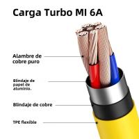 Cable De Carga Rápida Tipo C 90 Grados 6A 67W 120W Para Xiaomi 11 12 13T 14 Redmi Note 11T 12T 13 pro POCO F4 F5 X4 X5 Pack De 2 - details 6
