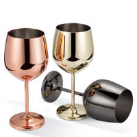 Vaso De Vino Tinto De Acero Inoxidable De 500ML Rojo Indestructible Estilo Europeo Para Cocteles Y Champán Uso En KTV Y Bar - details 1