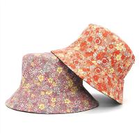 Sombrero De Buho De Panales Para Mujer 2024 Moda Impresión Floral Algodón Reversible Protección Solar Estilo Casual - details 6