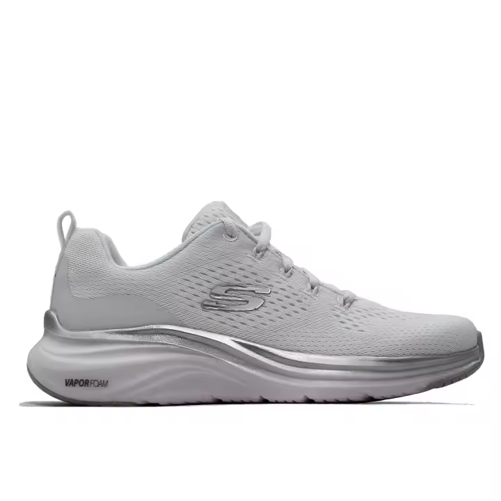 Skechers 150025 Zapatillas sneakers de tela,de cordones, de cuña,suela blanca de goma,color liso,sencilla, para señora - 1