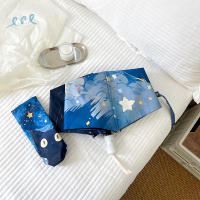 Paraguas plegable con diseño de gato de Van Gogh, protección solar, antiultravioleta, para mujer, para uso soleado y lluvioso, sombrilla portátil de doble uso. - details 2