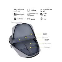 Mochipa para computadora de 16,2*12,2*5,5 pulgadas, mochipa para Viajes Diarios y de Negocios simple y Moderna, Gran capacidad, Diseño impermeable, ajustado para Viajes Diarios y de Negocios - details 1