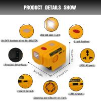 Inversor De Energía 200W Para Batería Dewalt 20V Estación De Generación Con Salida AC 110V USB Y Puerto Type-C (Sin Batería) - details 3