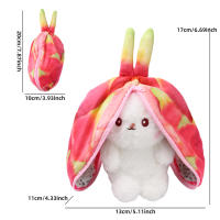Juguete De Peluche Kawaii Con Diseño De Zorro Reversible Frutas Y Verduras Juguetes Para Niños Regalo De Cumpleaños Con Cierre De Cremallera - details 4