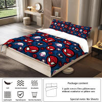 Juego De Sábanas De Poliéster 90gsm 3 Piezas Con Estampado De Rostro De Dibujos Animados Rojo Y Tejido De Hilo Tat Para Cama - details 4