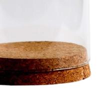 Jarrón De Vidrio Con Cubierta De Flores Preservadas Y Base De Madera Moderno Estable Para Decoración De Mesa Halloween Bodas Oficina Habitación - details 4