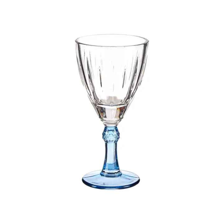 MAXHOME-Juego 6 Copas Vino Fantasía Cristal 275 Ml,Color Azul,Salmon,Verde. - 1