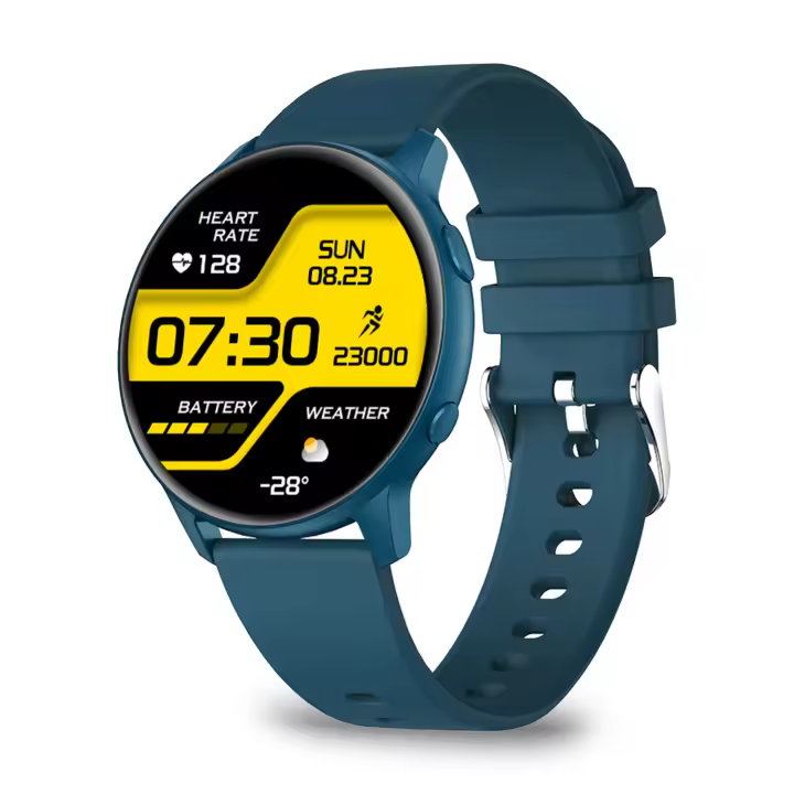 DAM. Smartwatch MX1. Con notificaciones, monitor cardiaco, de tensión y O2 en sangre, modos deportivos. Sumergible. 4,3x1x4,3cm - 1