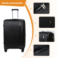 S7 STAR（consigue un regalo gratis）Juego 3pcs Maleta PP de Viaje 20/24/28 pulgadas, Cabina Rígida Extensible de Moda, Set 3 Equipaje Resistente con Mango Ajustable, Cabina Trolley Color Puro con 4 Ruedas Giratorias Multidireccionales 360° - details 3