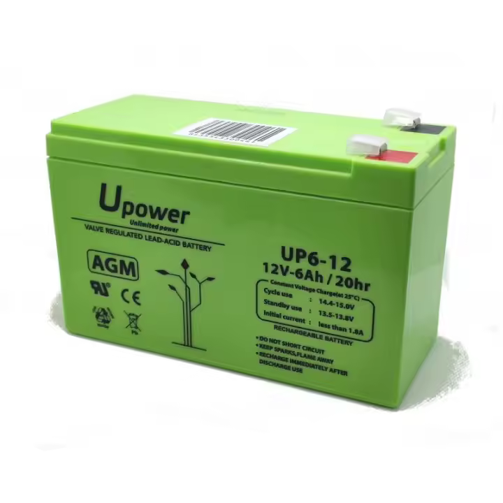 Batería AGM U-Power 12V 6Ah para Sais, Sistemas de Alarma y Equipos Médicos - 1