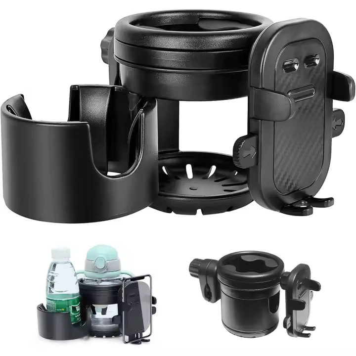 Cochecito universal, carrito with Para guardar compartimento Teléfono, Taza giratoria de 360 Grados para cochecito. - 1