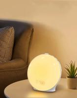 Reloj despertador con simulación de amanecer, Radio FM, luz nocturna, sonidos naturales, ayuda para dormir, sueño pesado para niños - details 6