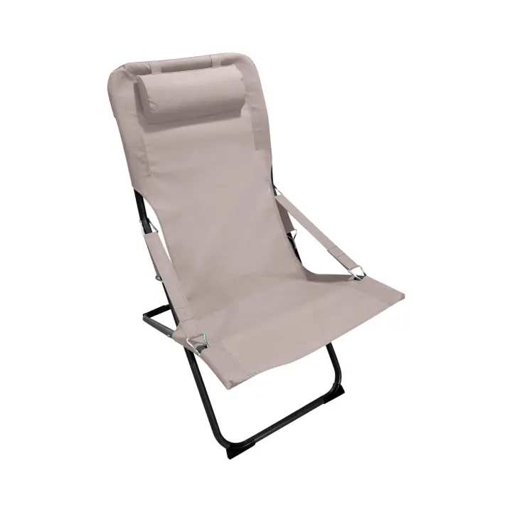 Silla Reclinable Rebecca Muebles Tamatim 88x63x83 Poliéster Arce Beige Gris Oscuro - 1