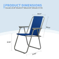 S7 STAR Silla Playa Plegable a Rayas, Portátil Silla Ligera Estructura de Acero Resistente, Silla de Moda para Piscina Camping Jardín, Sillón Resistente con Reposabrazos, Silla de Playa Alta Plegable y reclinable - details 8