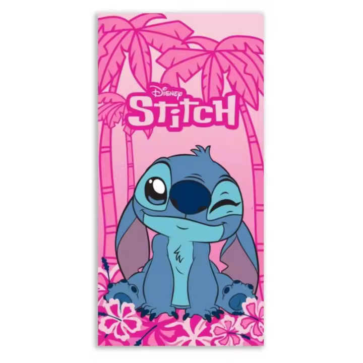 Toalla Stitch De Playa Y Ducha, Licencia 100% Oficial, 70x140 cm, Manenti+SL - Kiglam - 1