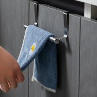 Rack De Toalla De Acero Inoxidable 1PC Soporte Colgante Para Puerta Baño Cocina Armario Herramienta De Almacenamiento Fácil Instalación - details 5