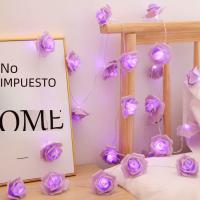 Luces De Flecos De Rosa Con 10/20LED Para Bodas Fiestas Cumpleaños Festivales Decoraciones Interiores Y Exteriores Operadas Por Batería - details 9