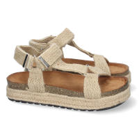 Davinia Shoes Sandalia Plana para Mujer, Forrada de Yute, Comoda, Planta Bio, y Cierre de Velcro, Primavera Verano 2022 Shoes&Blues.es 1BP-1607-Beige - details 0