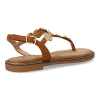 PuntoSalao Sandalias doradas planas cómodas diseño brillante para mujer TF5552 - details 2