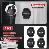 4PCS Absorbedores De Choque Para Puerta De Coche Para Tesla Model 3/Y/X/S Protector De Cerradura Flexible Cubierta De Latch De Puerta De Coche En Silicona - details 2