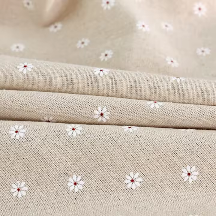 Daisy Flower Pattern Tablecloth Hot Sale Linen and Cotton Lace Edge Rectangular Table Cloth Home Hotel Textile - 1