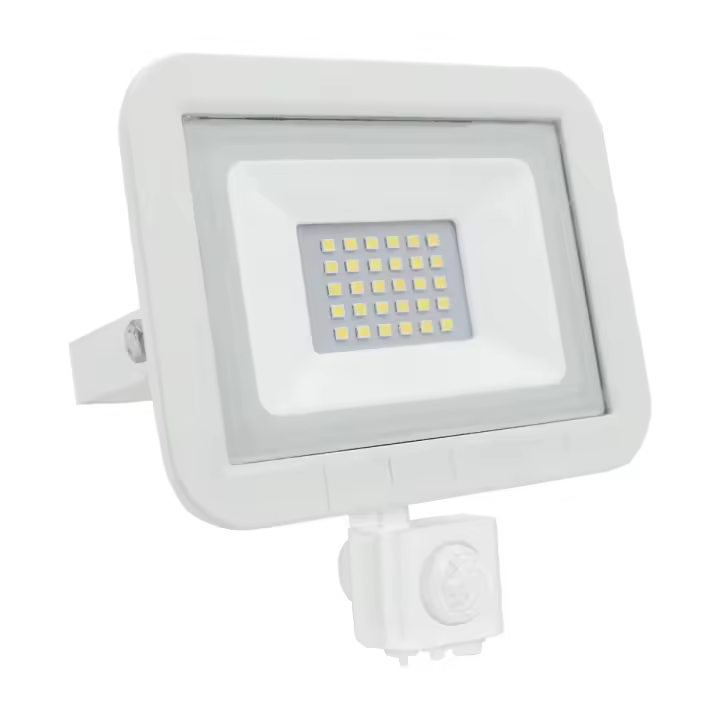 PROJETOR LED COM SENSOR BRANCO MATEL 20W - 1