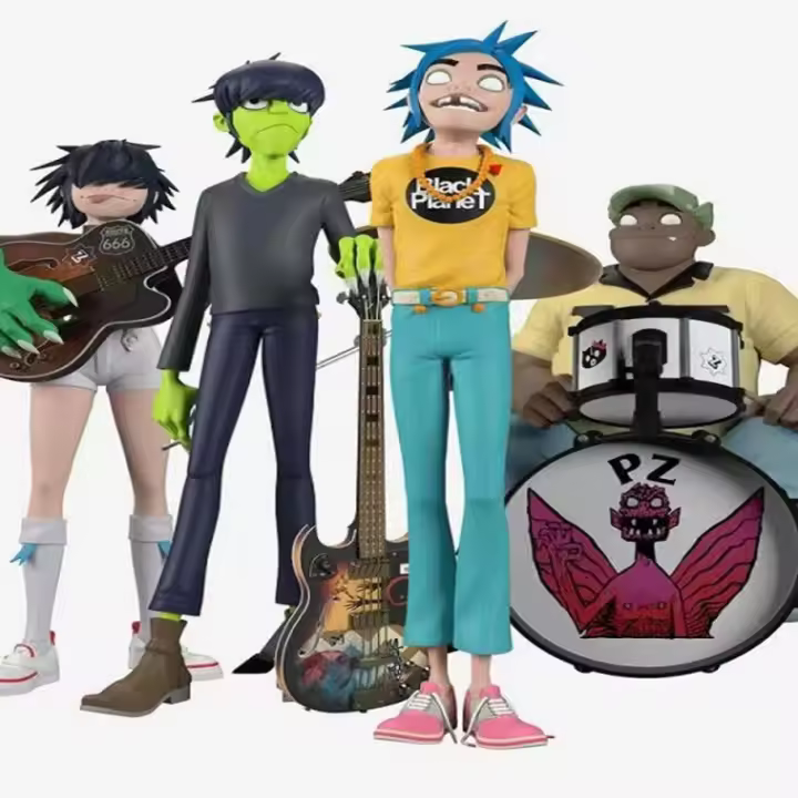 Figura De Acción Gorillaz Band Miembro Del Rock Banda 2D Noodle Murdoc Russel Muñecos Modelo Juguetes Para Niños Regalos - 1