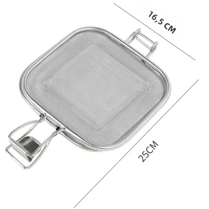 1PC Horno De Sandwiche De Acero Inoxidable Para Panini Soporte De Pan Para Barbacoa Y Camping Herramientas Portátiles - 1
